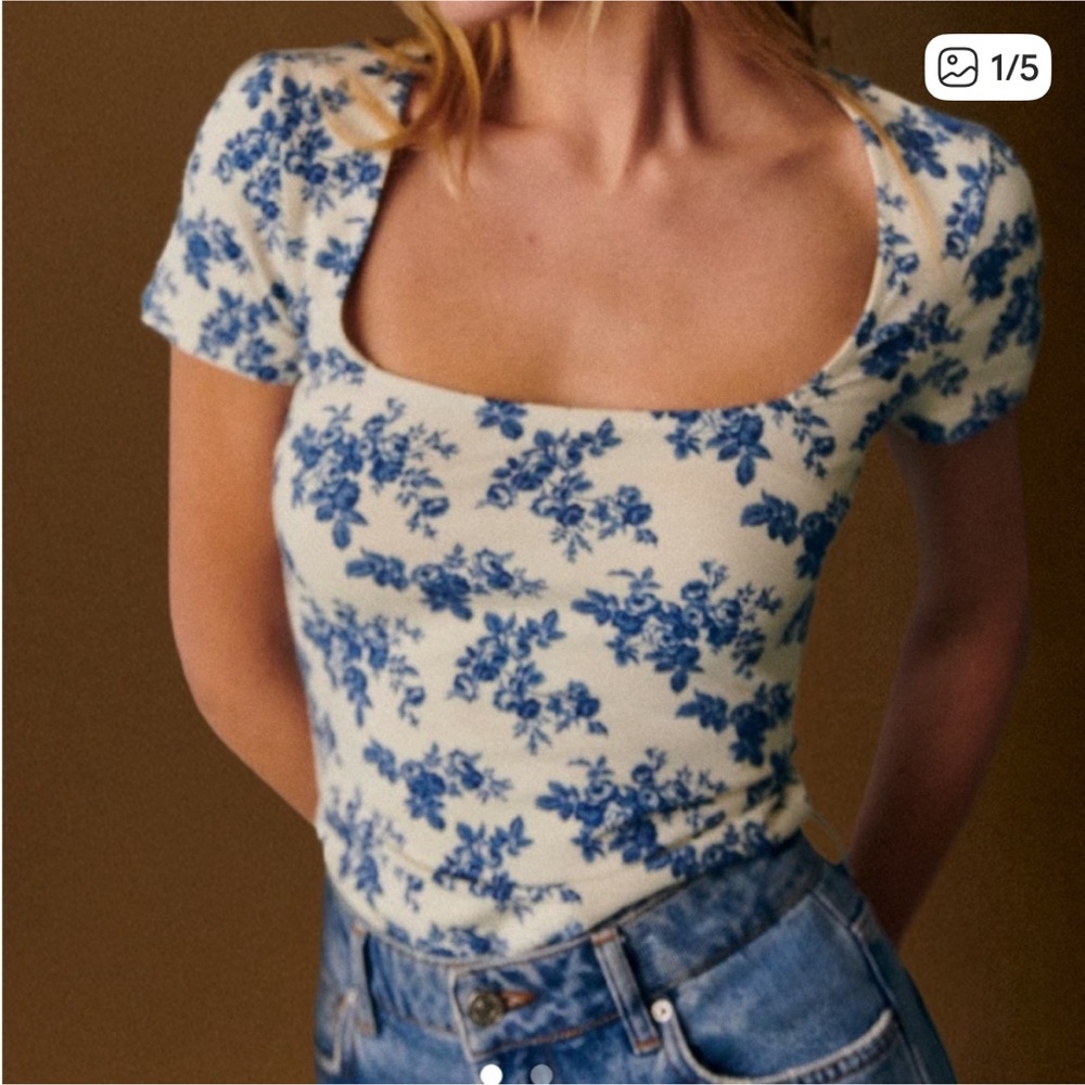 Sezane Amara Floral Top XS
